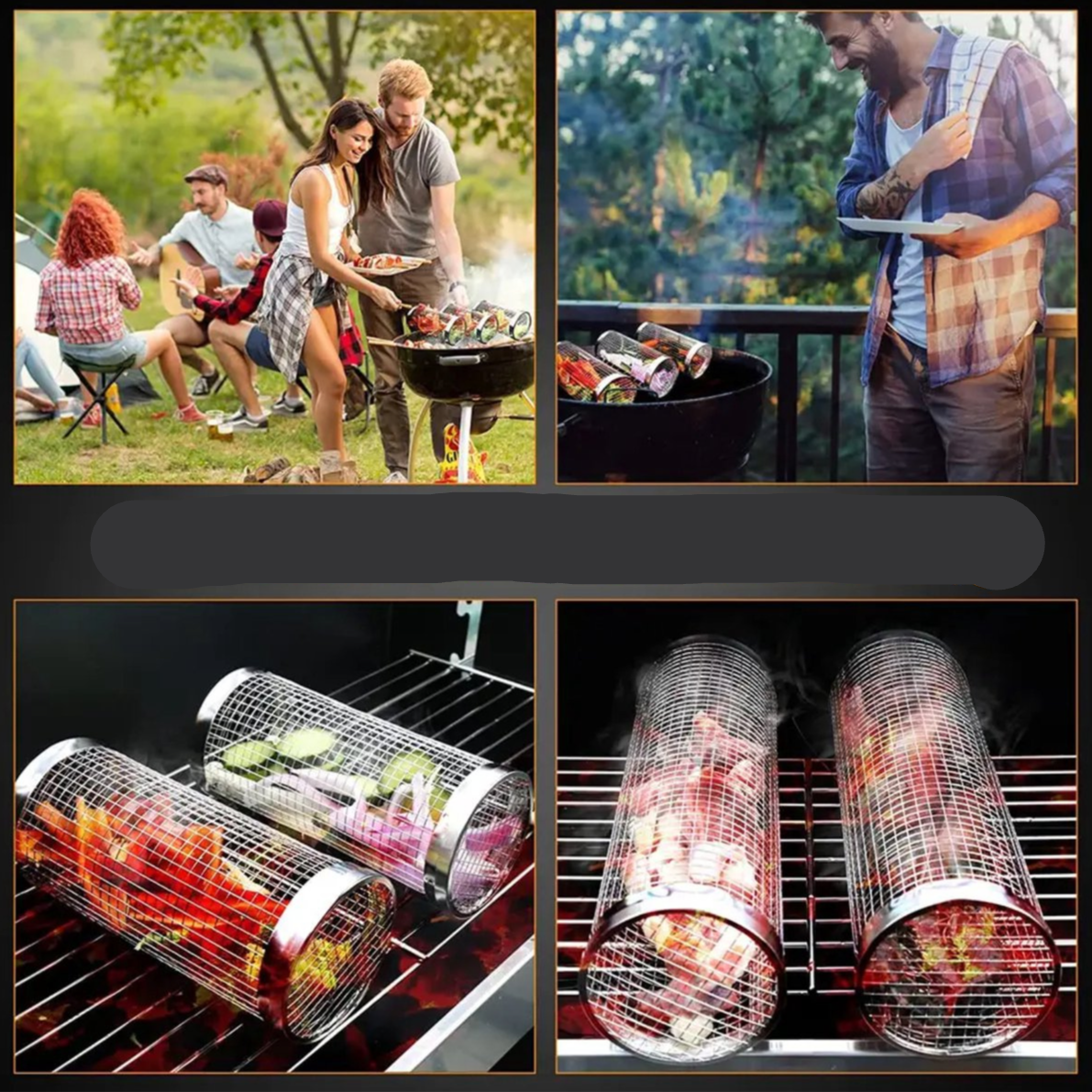 Panier pour barbecue - fini les aliments qui tombent à travers la grille