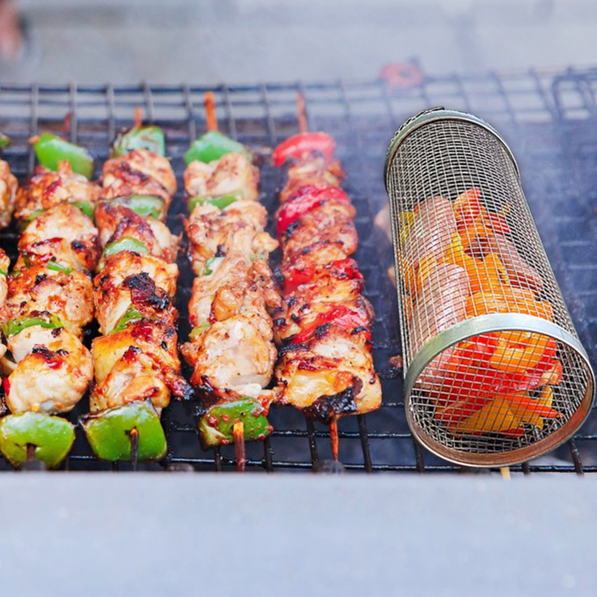 Panier pour barbecue - fini les aliments qui tombent à travers la grille
