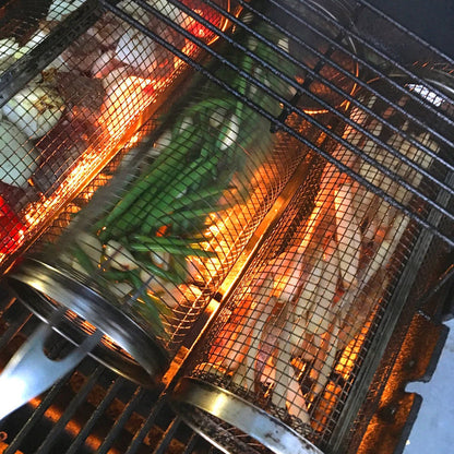 Panier pour barbecue | rotatif à 360° | chaleur uniforme | design en acier inoxydable