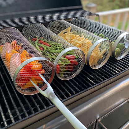 Panier pour barbecue | rotatif à 360° | chaleur uniforme | design en acier inoxydable