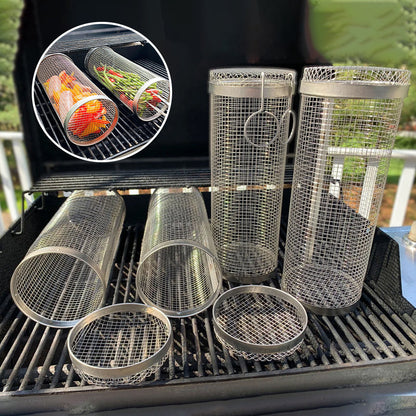 Panier pour barbecue | rotatif à 360° | chaleur uniforme | design en acier inoxydable