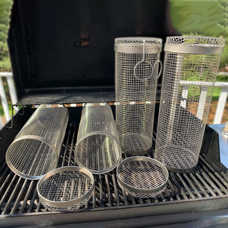 Panier pour barbecue | rotatif à 360° | chaleur uniforme | design en acier inoxydable