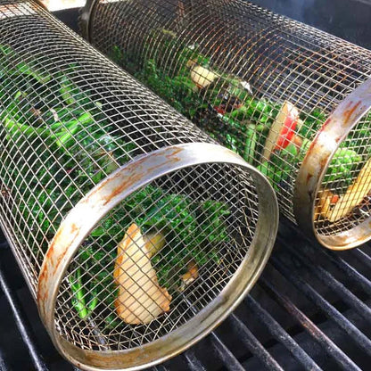 Panier pour barbecue | rotatif à 360° | chaleur uniforme | design en acier inoxydable