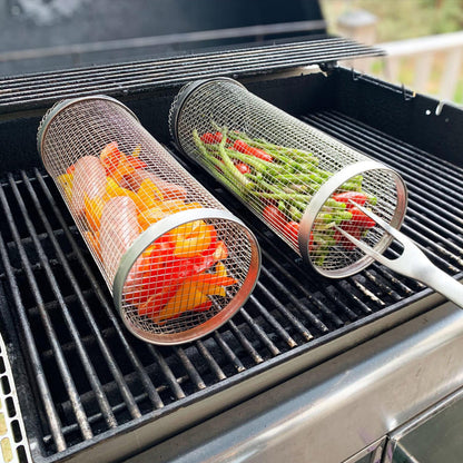 Panier pour barbecue | rotatif à 360° | chaleur uniforme | design en acier inoxydable