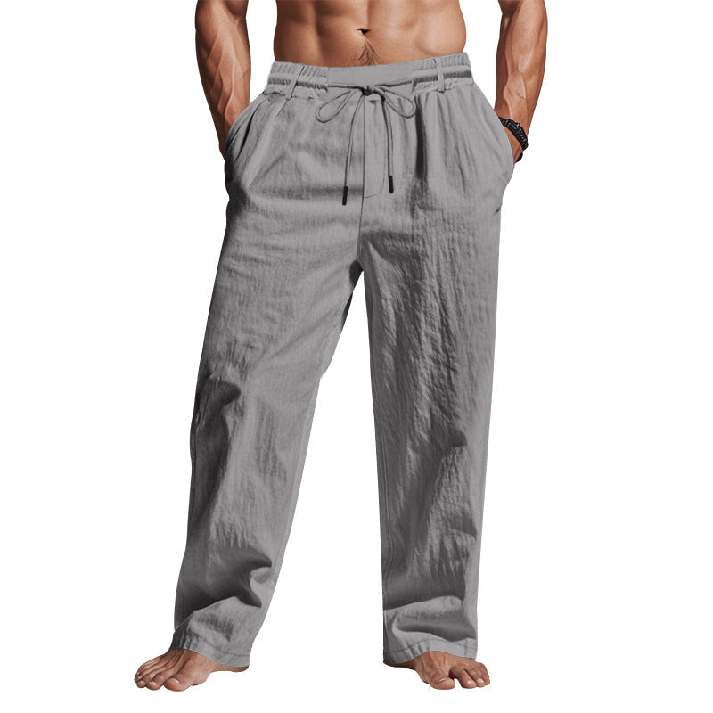 Pantalon à cordon pour homme, coupe décontractée