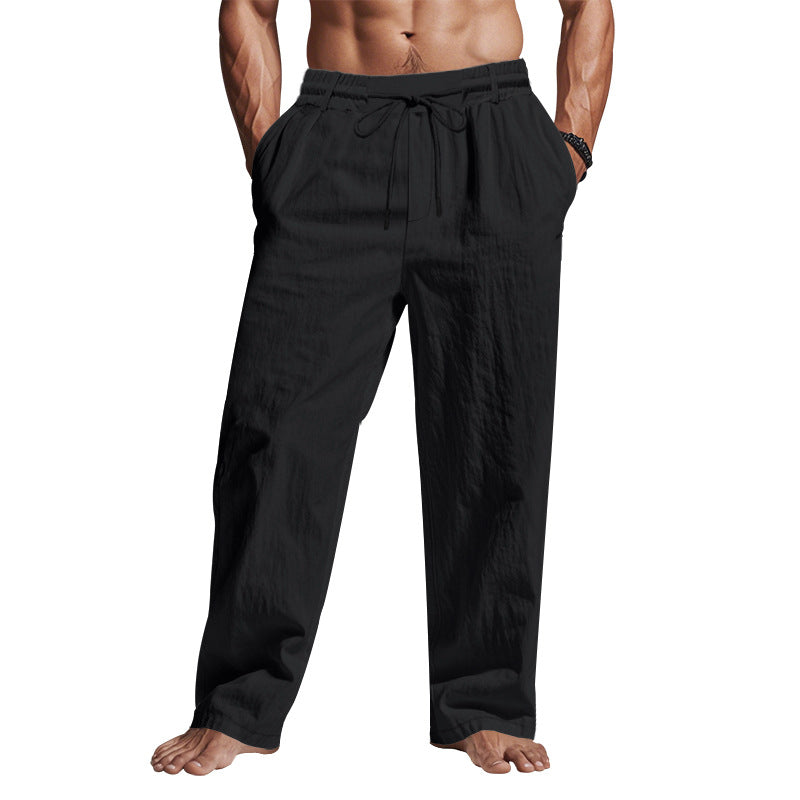 Pantalon à cordon pour homme, coupe décontractée