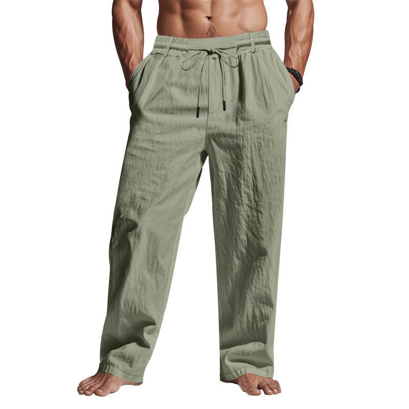 Pantalon à cordon pour homme, coupe décontractée