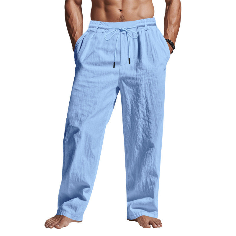 Pantalon à cordon pour homme, coupe décontractée