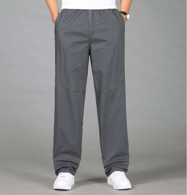 Pantalon à enfiler décontracté pour homme, coupe ample