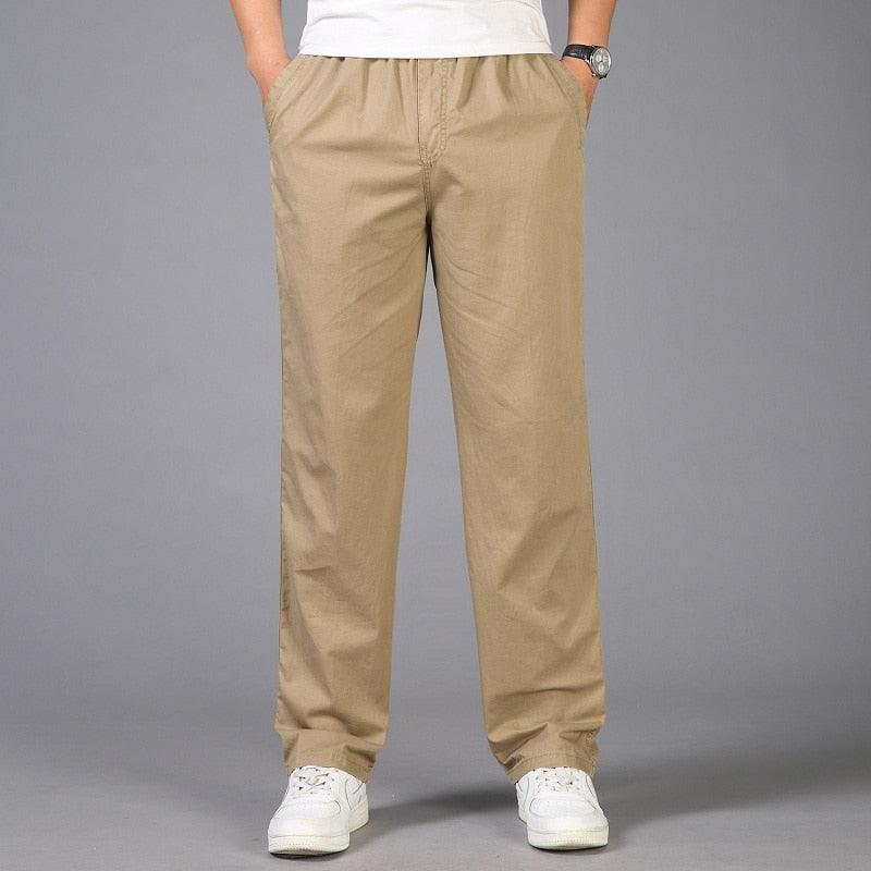 Pantalon à enfiler décontracté pour homme, coupe ample
