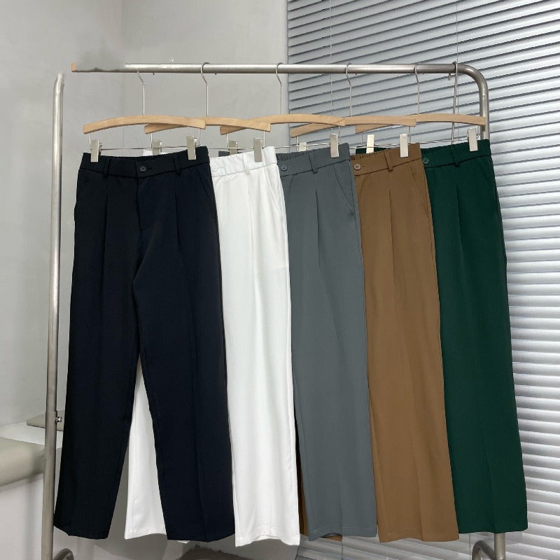 Pantalon à pinces à jambes larges pour homme