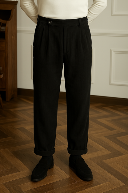 Pantalon à plis pour homme
