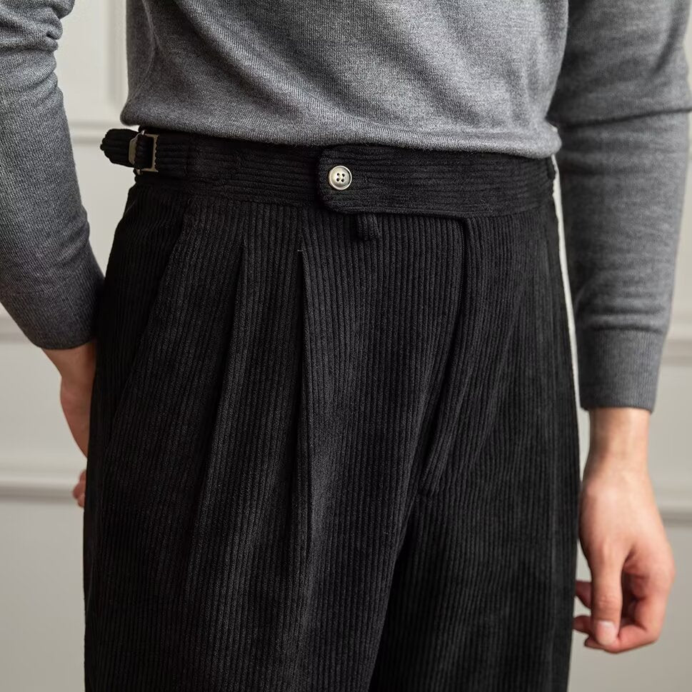 Pantalon à plis pour homme