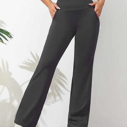 Pantalon bootcut taille haute femme