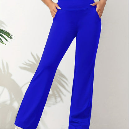 Pantalon bootcut taille haute femme