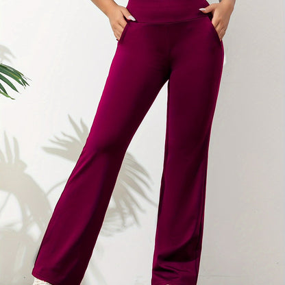 Pantalon bootcut taille haute femme