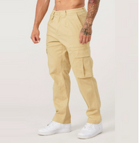 Pantalon cargo coupe droite décontracté pour homme