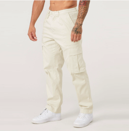 Pantalon cargo coupe droite décontracté pour homme