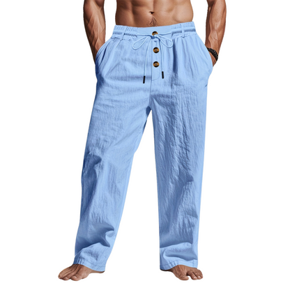 Pantalon chino homme à cordon de serrage, coupe décontractée