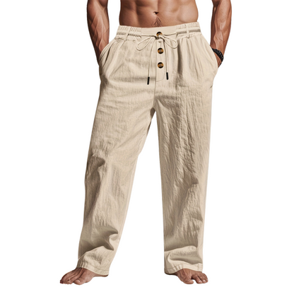 Pantalon chino homme à cordon de serrage, coupe décontractée
