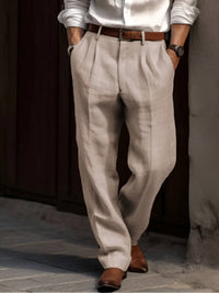 Pantalon classique à pinces pour homme