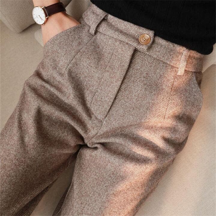 Pantalon de costume à chevrons pour homme
