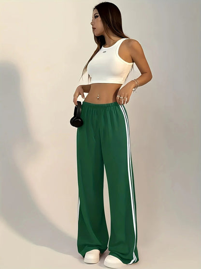 Pantalon de survêtement à jambes larges pour femme