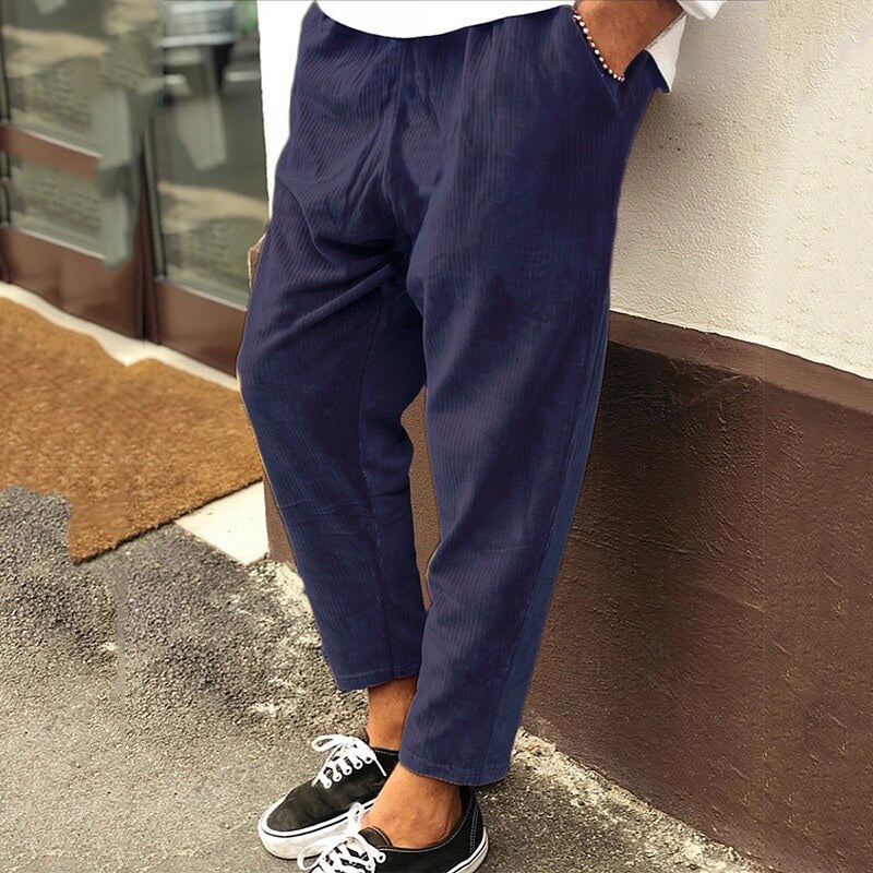 Pantalon décontracté raccourci pour homme