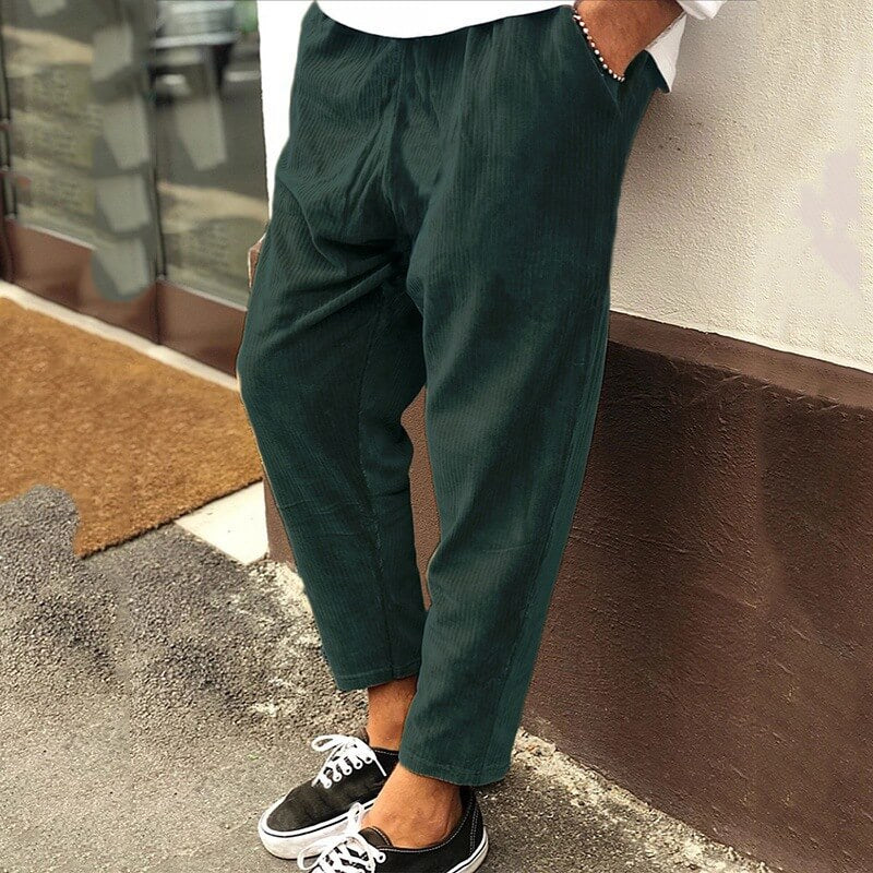 Pantalon décontracté raccourci pour homme