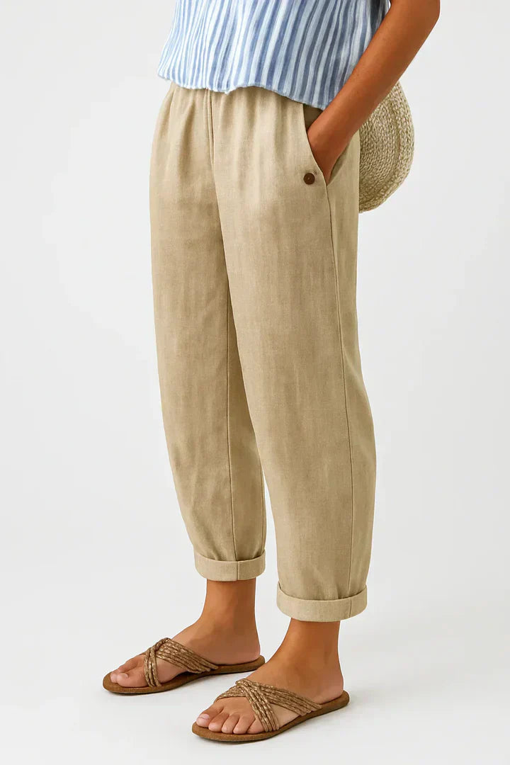 Pantalon femme coupe décontractée