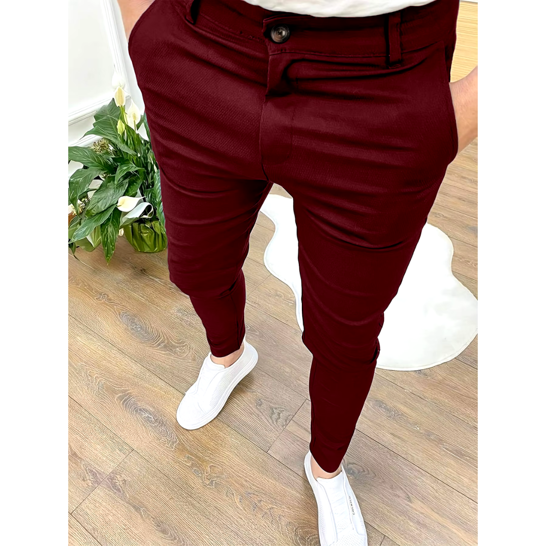Pantalon habillé coupe slim pour homme