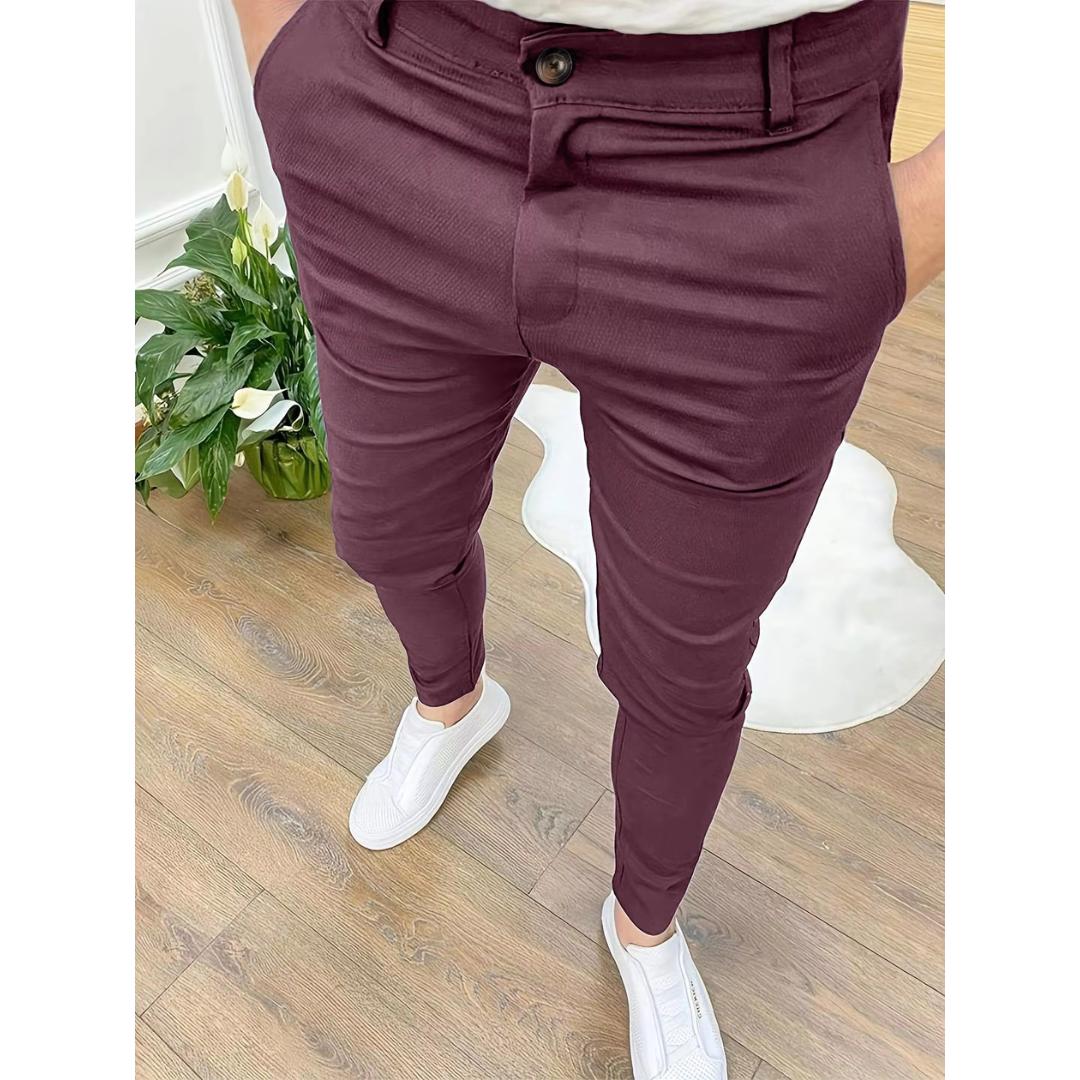 Pantalon habillé coupe slim pour homme