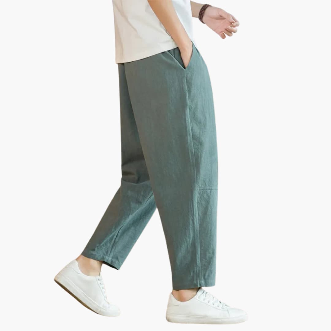 Pantalon homme coupe décontractée longueur 7/8