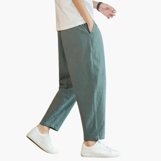 Pantalon homme coupe décontractée longueur 7/8