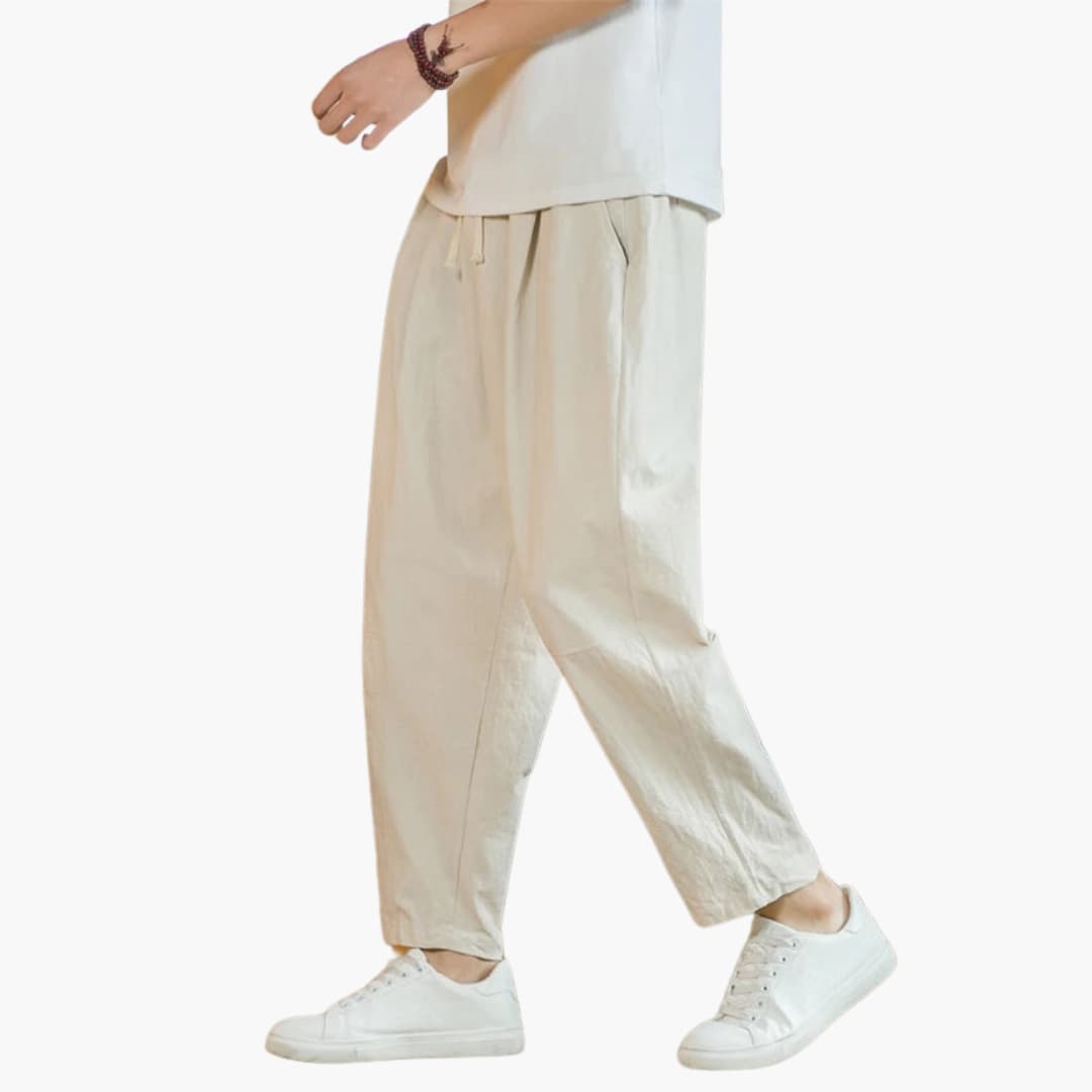 Pantalon homme coupe décontractée longueur 7/8