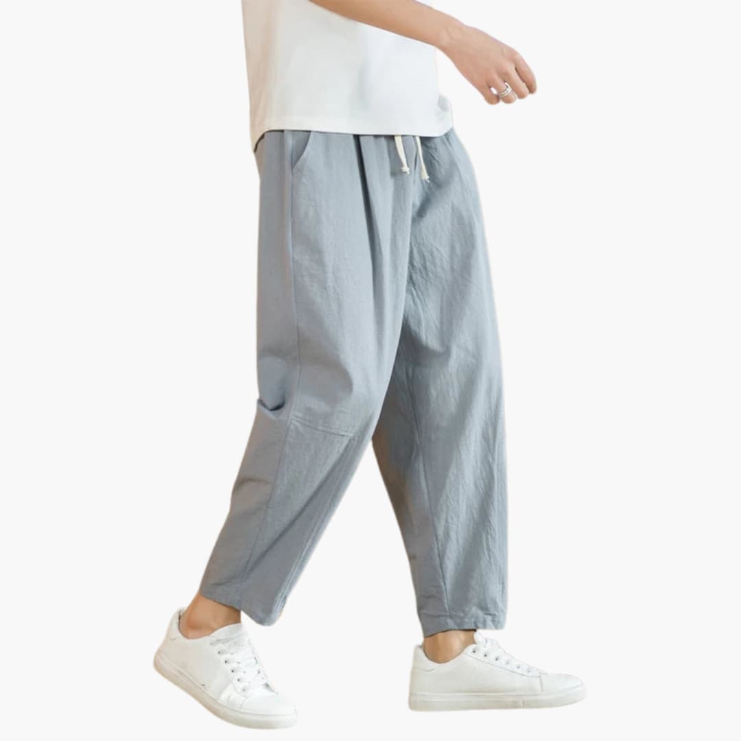 Pantalon homme coupe décontractée longueur 7/8