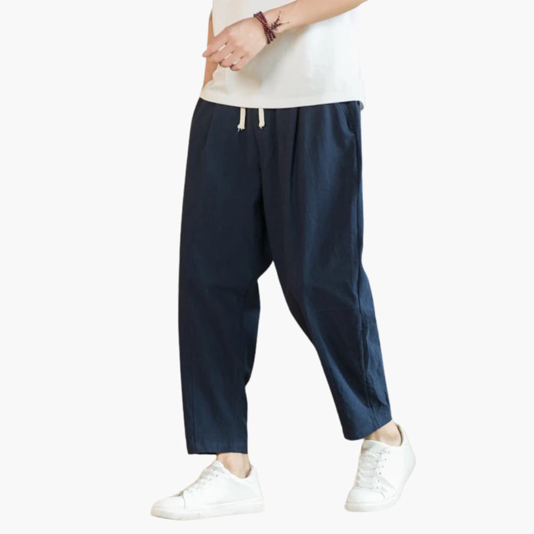 Pantalon homme coupe décontractée longueur 7/8