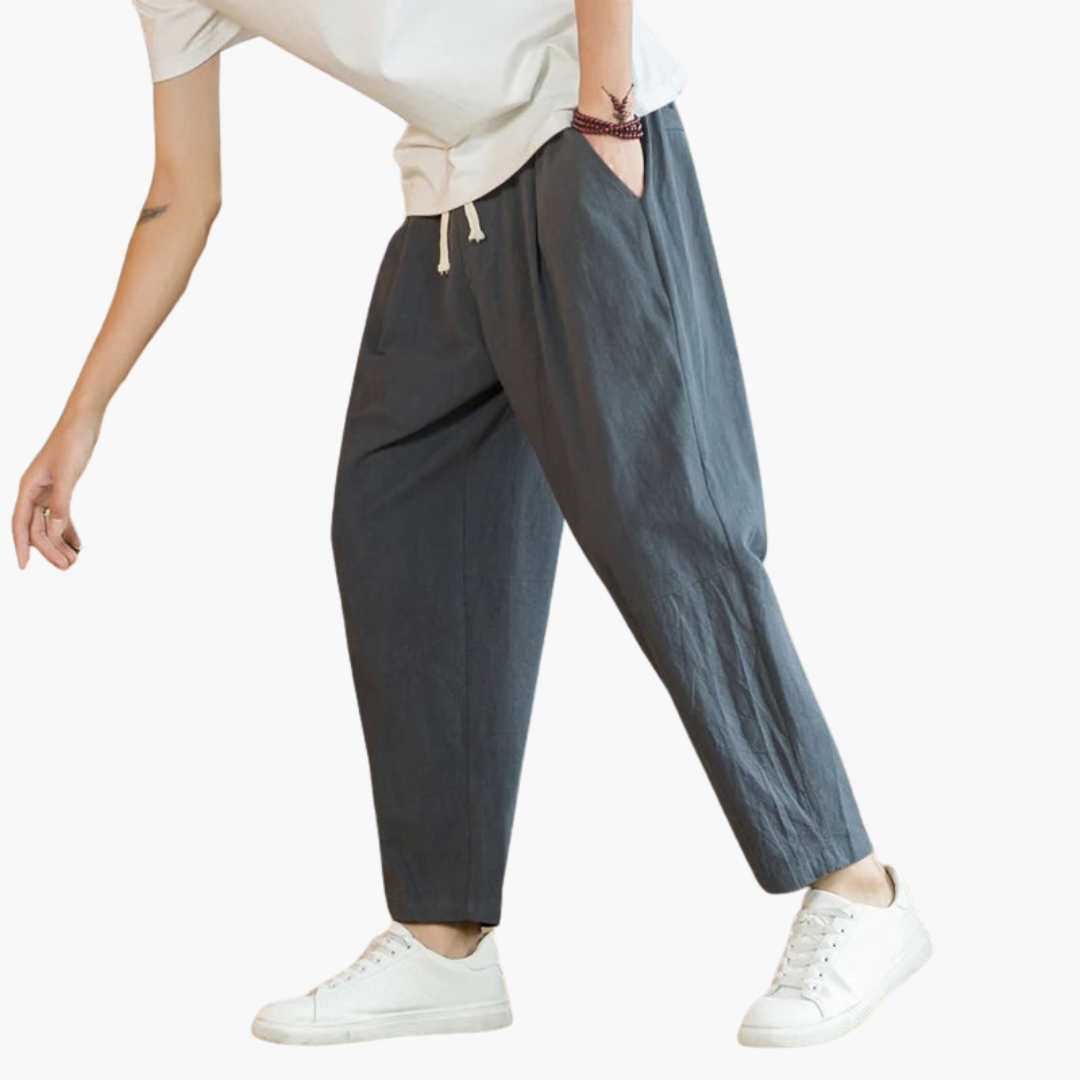 Pantalon homme coupe décontractée longueur 7/8
