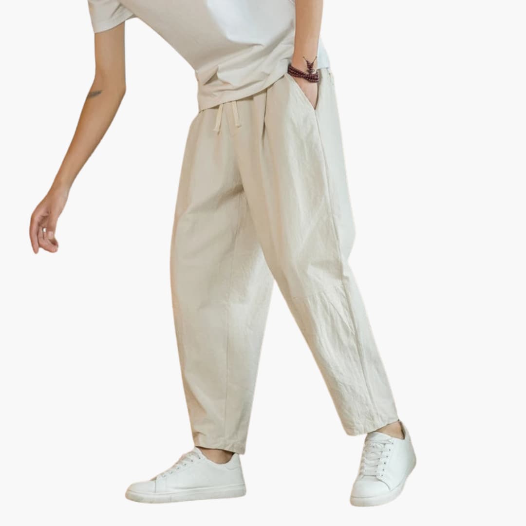 Pantalon homme coupe décontractée longueur 7/8