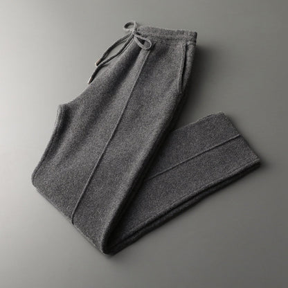 Pantalon homme décontracté à cordon de serrage, coupe ample