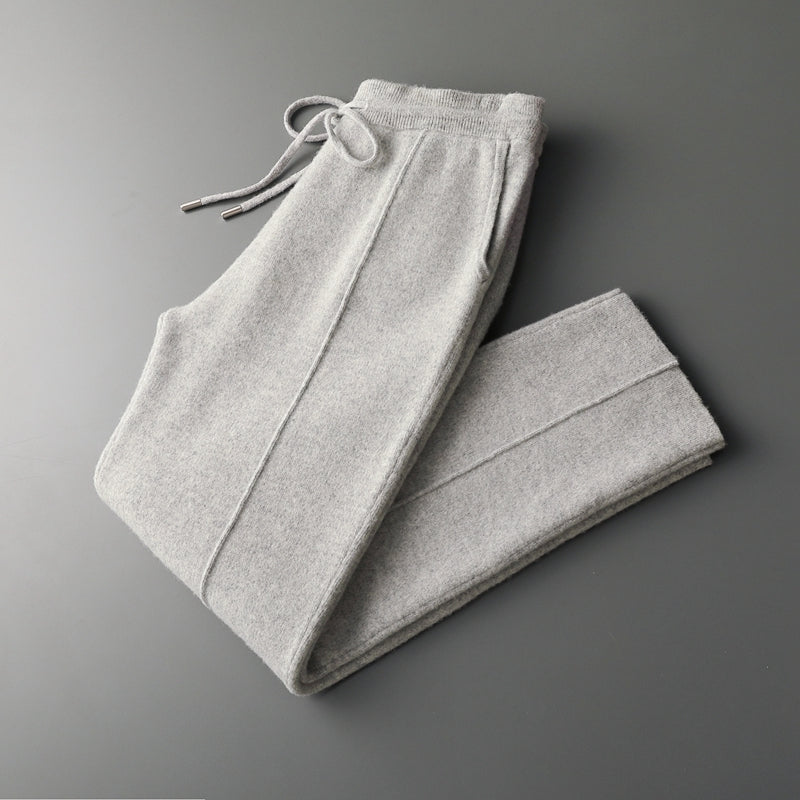 Pantalon homme décontracté à cordon de serrage, coupe ample
