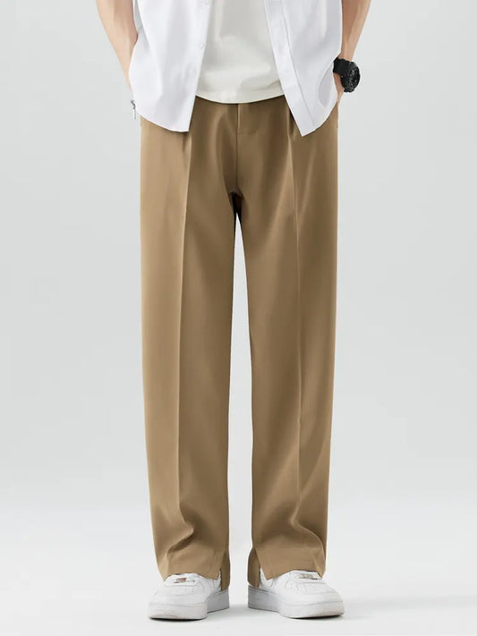 Pantalon homme - jambe droite - coupe décontractée - tissu doux et respirant - longueur complète