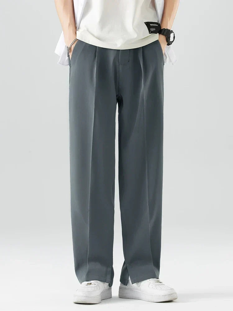 Pantalon homme - jambe droite - coupe décontractée - tissu doux et respirant - longueur complète