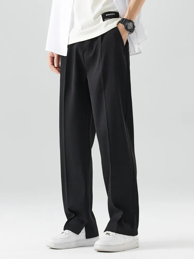 Pantalon homme - jambe droite - coupe décontractée - tissu doux et respirant - longueur complète