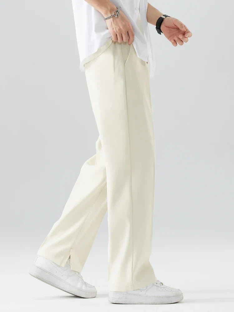 Pantalon homme - jambe droite - coupe décontractée - tissu doux et respirant - longueur complète
