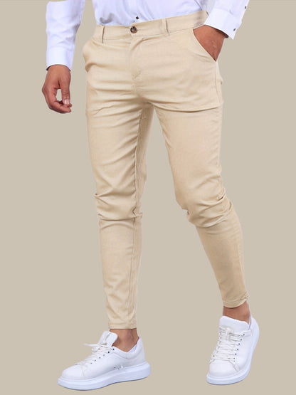 Pantalon homme stretch coupe slim, décontracté et habillé