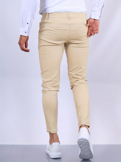 Pantalon homme stretch coupe slim, décontracté et habillé
