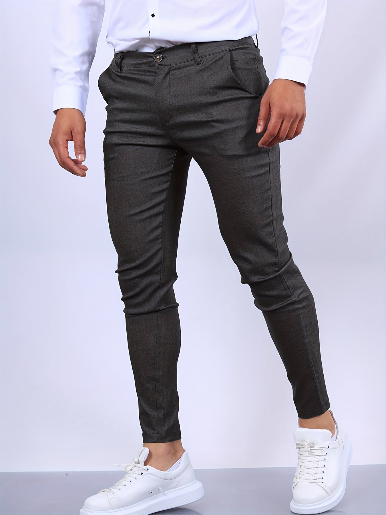 Pantalon homme stretch coupe slim, décontracté et habillé