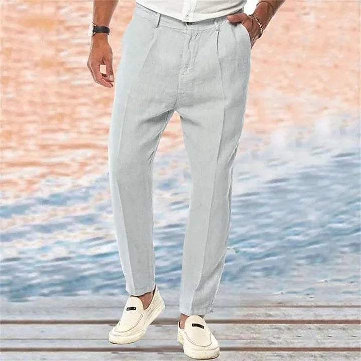 Pantalon plissé fuselé de tous les jours pour homme