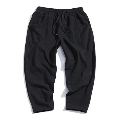 Pantalon raccourci pour homme à cordon de serrage et coupe décontractée